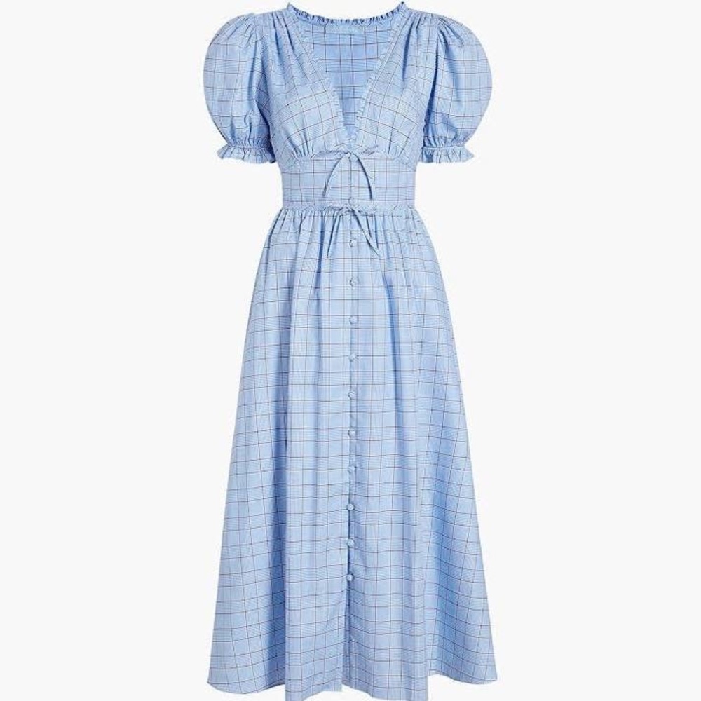 Hill House Sabrina Dress -Periwinkle Blue Plaid